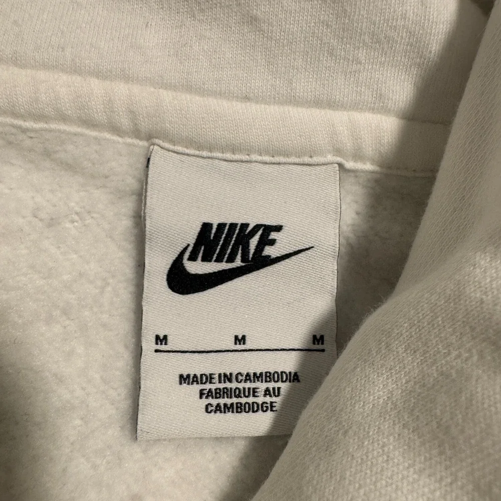 (STAINS)‎ Nike Fleece Pullover Hoodie Sweater White Men's Size Medium